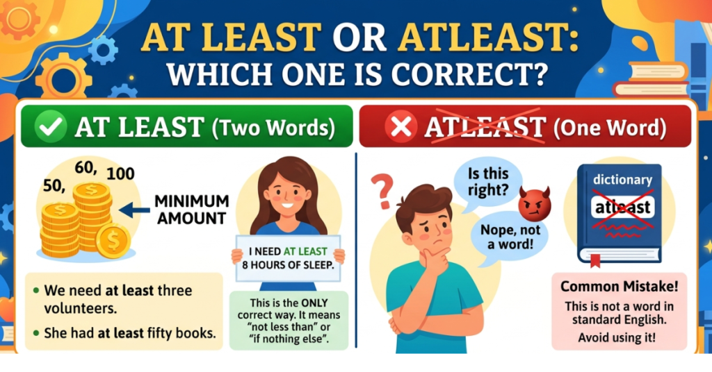 Atleast or At Least: Which One Is Correct?