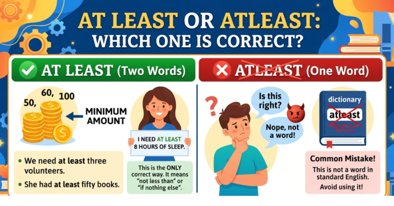 Atleast or At Least: Which One Is Correct?