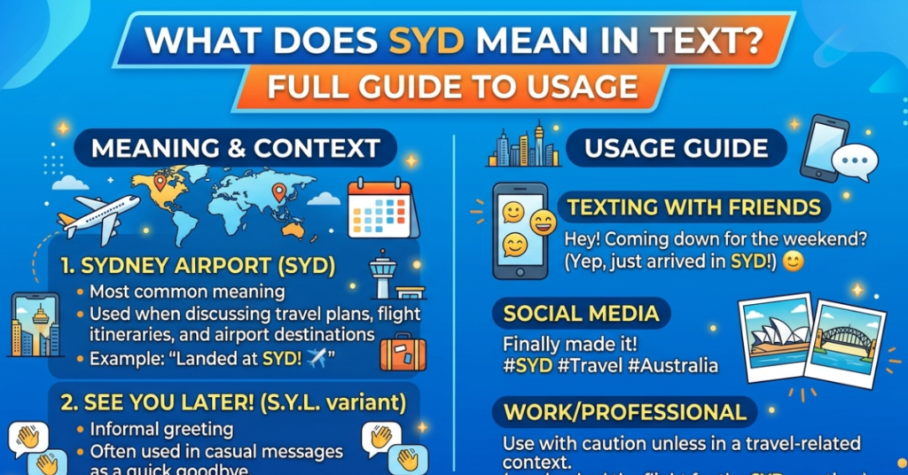What Does SYD Mean in Text? Full Guide to Usage