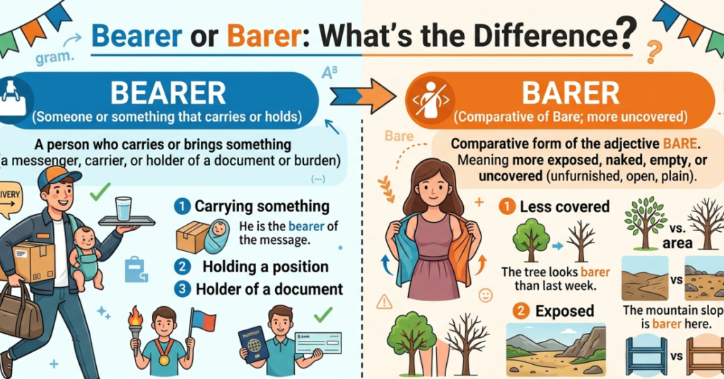 Bearer or Barer: What’s the Difference?