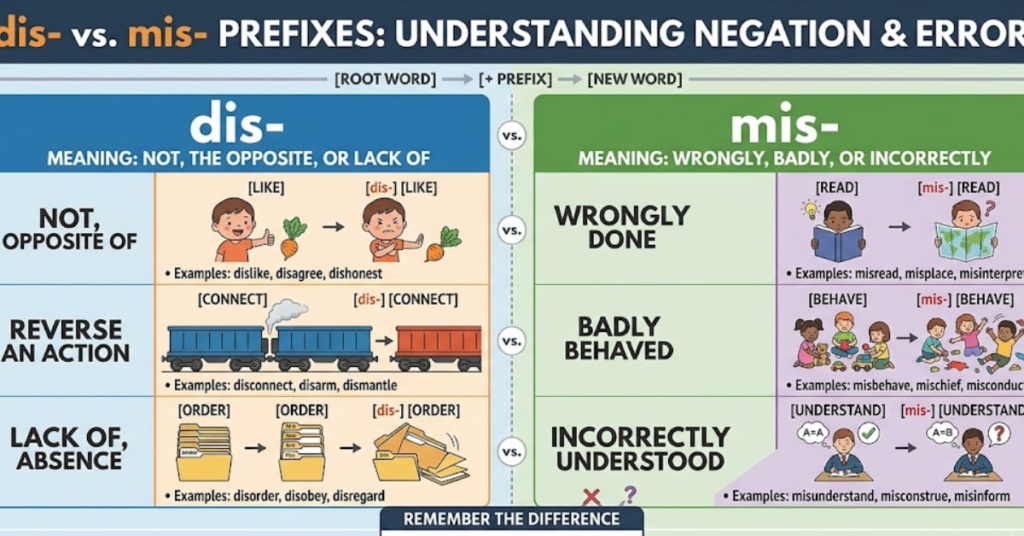 Dis and Mis Prefixes Explained Simply