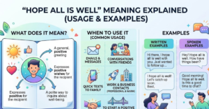 “Hope All Is Well” Meaning Explained (Usage & Examples)