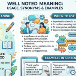 Well Noted Meaning: Usage, Synonyms & Examples