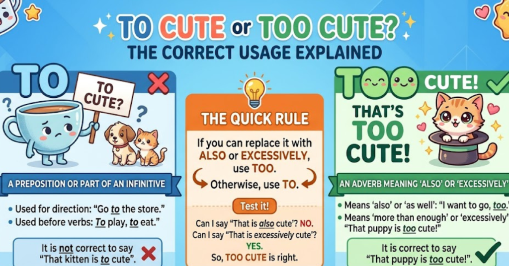 To Cute or Too Cute? The Correct Usage Explained