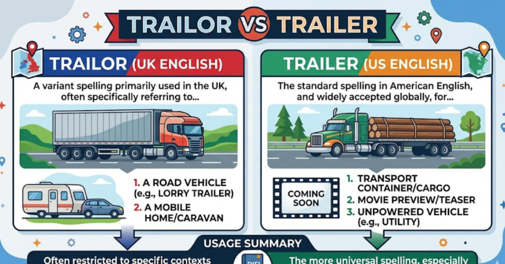 Trailor vs Trailer: Correct Spelling and Meaning