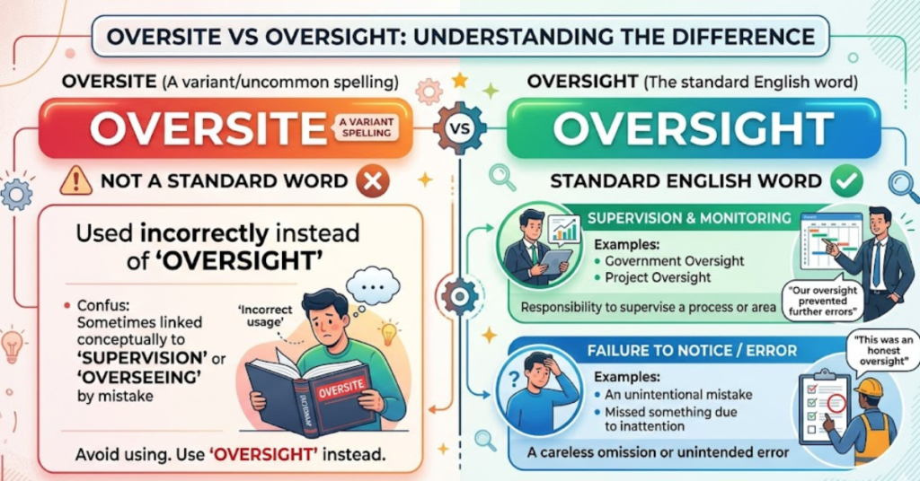 Oversite vs Oversight: Meaning, Difference & Usage