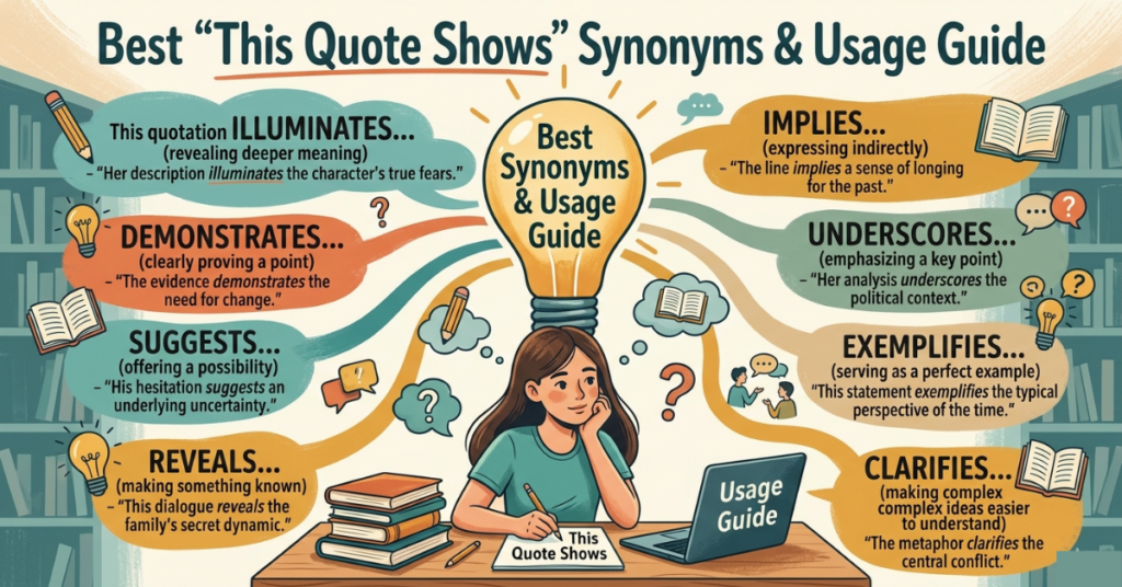 Best “This Quote Shows” Synonyms & Usage Guide