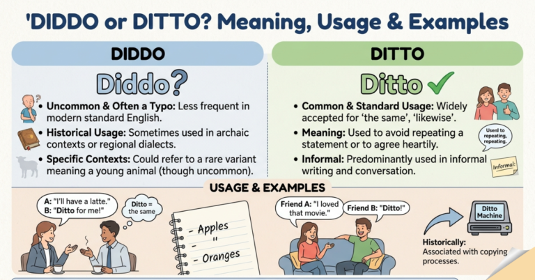 Diddo or Ditto Meaning: Usage & Examples Explained