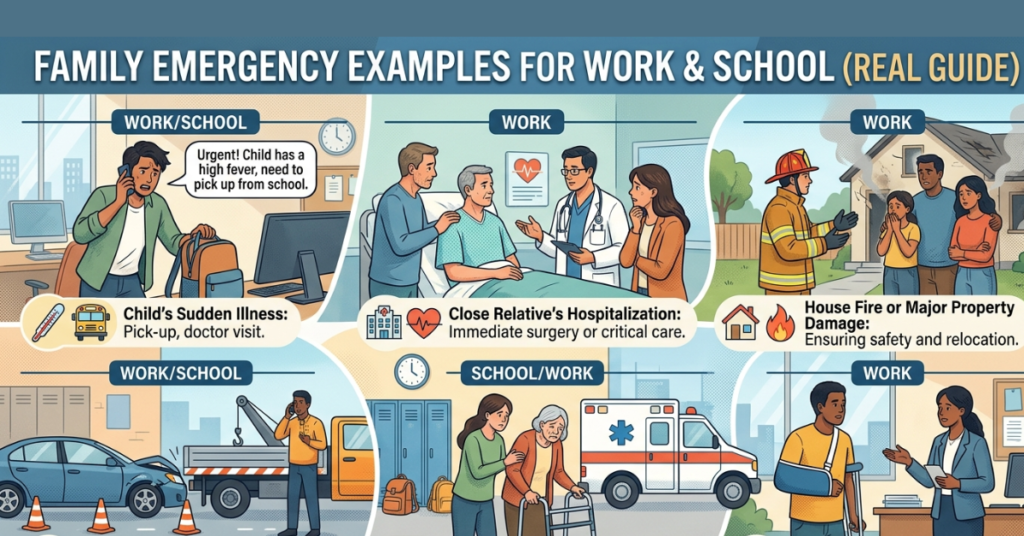 Family Emergency Examples for Work & School (Real Guide)