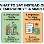 What to Say Instead of Family Emergency (Simple Guide)